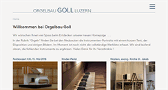 Desktop Screenshot of goll-orgel.ch